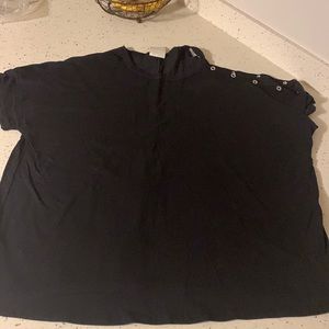 New with tags.Black cold shoulder diamond studded sleeve.